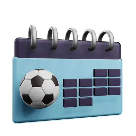 Calendario de turnos de futbol  3D Icon