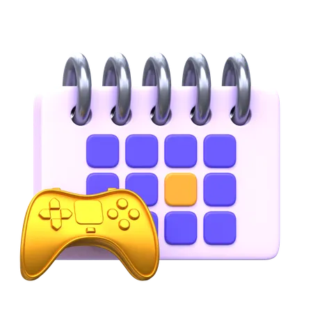 Calendario de torneos de juegos  3D Icon