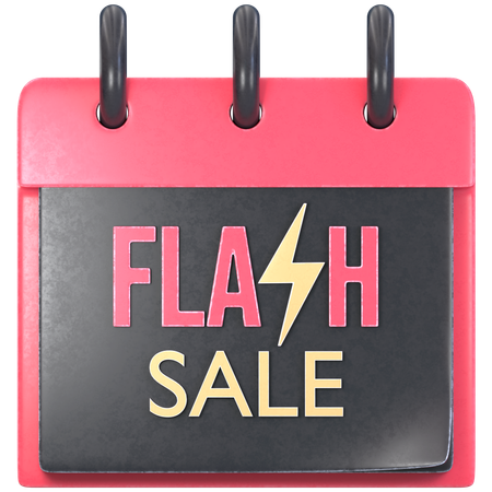 Calendario de venta flash  3D Icon