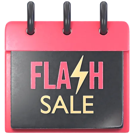 Calendario de venta flash  3D Icon