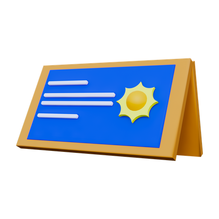 Calendário de verão  3D Icon