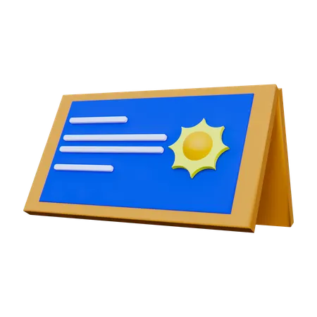 Calendário de verão  3D Icon