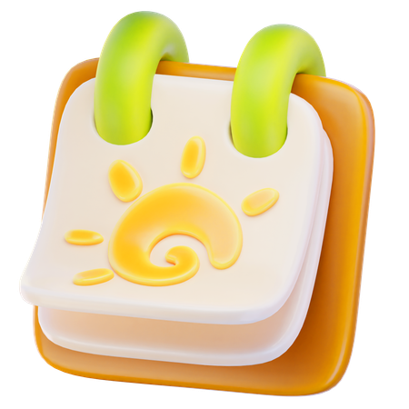 Calendário de verão  3D Icon
