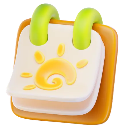 Calendário de verão  3D Icon