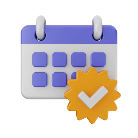 Calendário de verificação  3D Icon