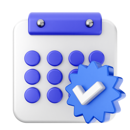 Calendário de verificação  3D Icon
