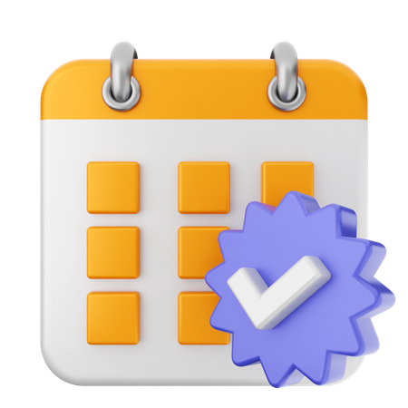 Calendário de verificação  3D Icon
