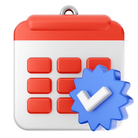 Calendário de verificação  3D Icon