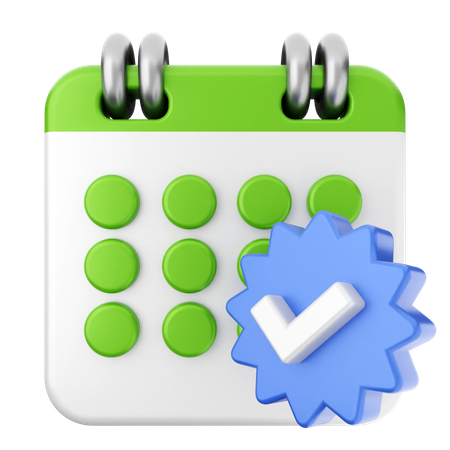 Calendário de verificação  3D Icon