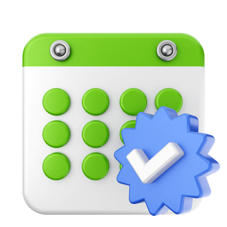 Calendário de verificação  3D Icon