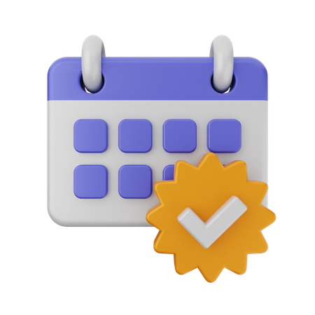 Calendario de verificación  3D Icon