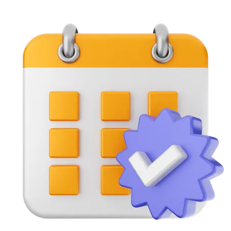 Calendario de verificación  3D Icon