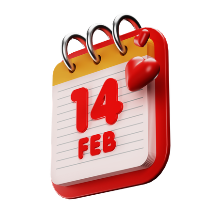 Calendario de amor  3D Icon