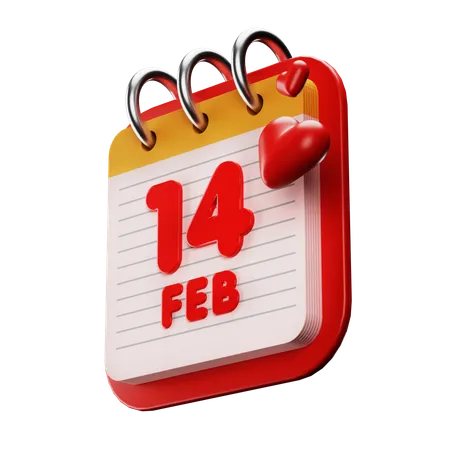 Calendario de amor  3D Icon