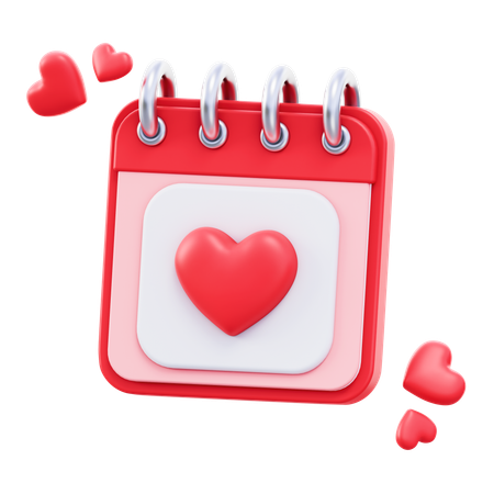 Calendario de amor  3D Icon