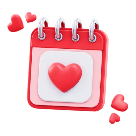 Calendario de amor  3D Icon