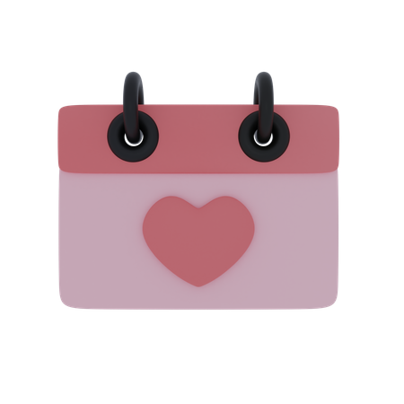 Calendario de amor  3D Icon