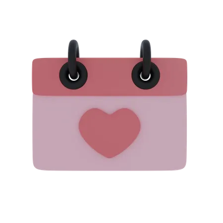 Calendario de amor  3D Icon