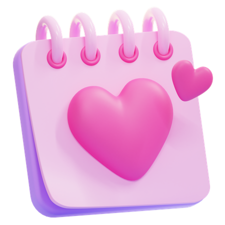 Calendario de amor  3D Icon