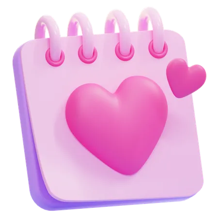 Calendario de amor  3D Icon