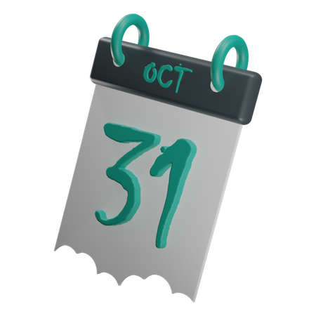 Calendario del día de halloween  3D Icon