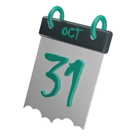 Calendario del día de halloween  3D Icon