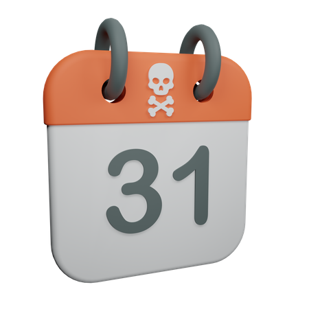 Calendario del día de halloween  3D Icon