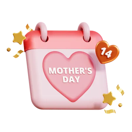 Calendario del día de la madre  3D Icon