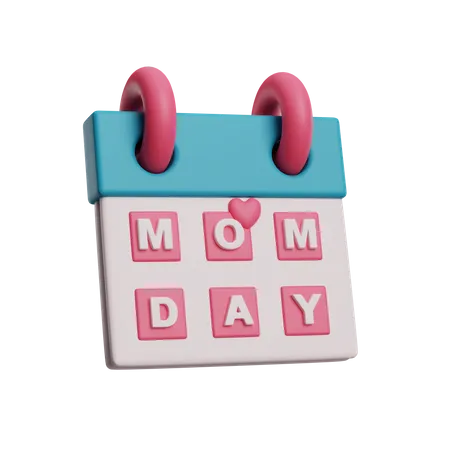 Calendario del día de la mamá  3D Icon