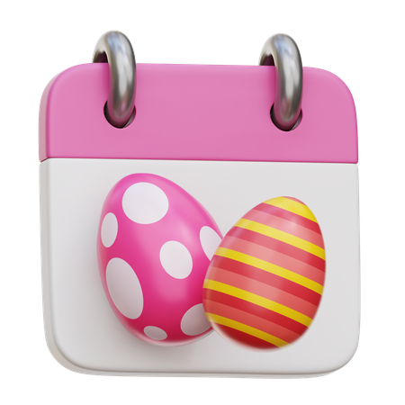 Calendario del día de pascua  3D Icon