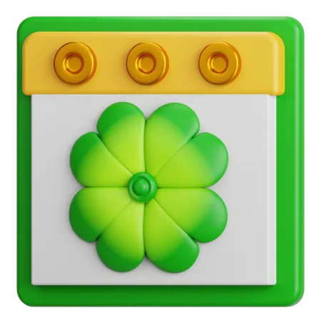 Calendario del día de san patricio  3D Icon