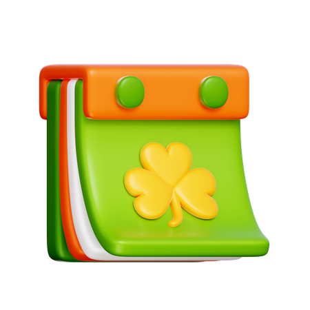 Calendario del día de san patricio  3D Icon