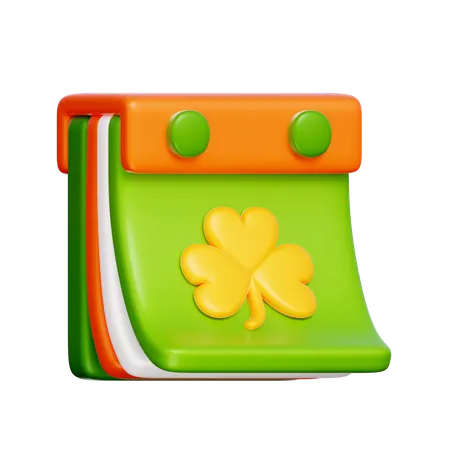 Calendario del día de san patricio  3D Icon