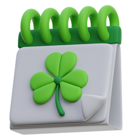 Calendario del día de san patricio  3D Icon