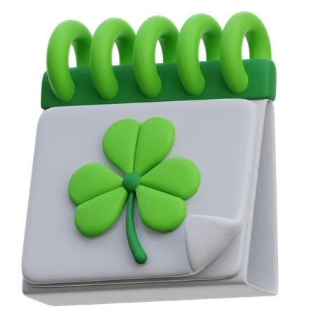 Calendario del día de san patricio  3D Icon