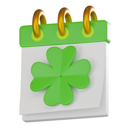 Calendario del día de san patricio  3D Icon