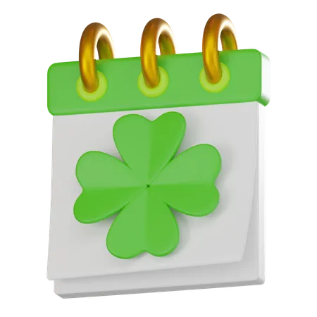 Calendario del día de san patricio  3D Icon