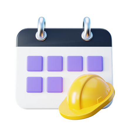 Calendario del día del trabajo  3D Icon