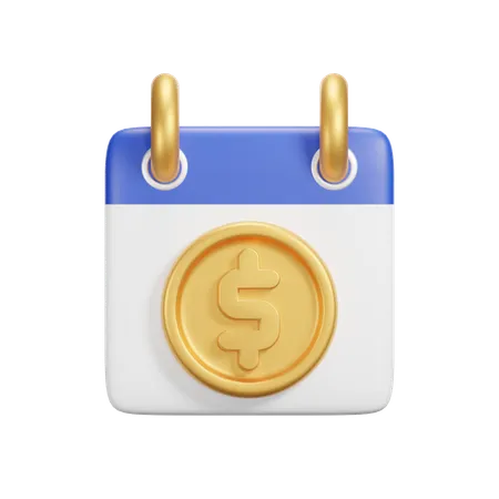 Calendario del dólar  3D Icon