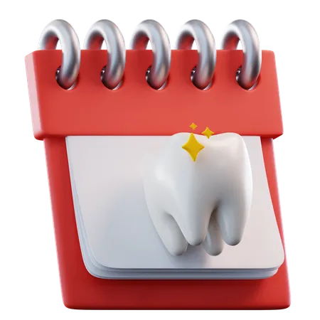 Calendario dental  3D Icon