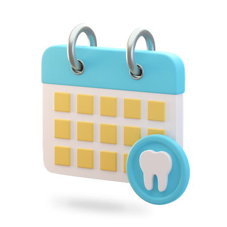 Calendário do dentista  3D Illustration