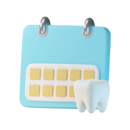 Calendário do dentista  3D Icon