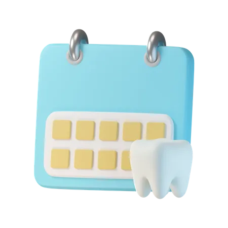 Calendário do dentista  3D Icon