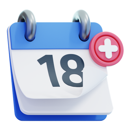 Día 18 del calendario  3D Icon