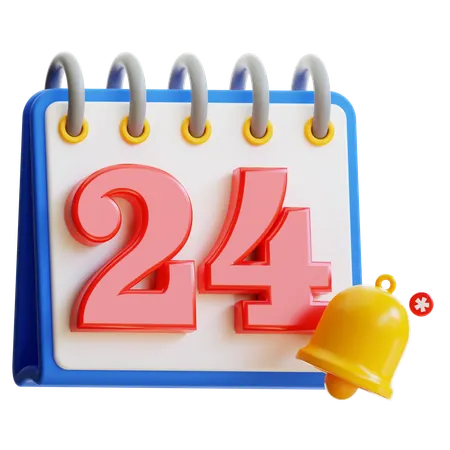 Día 24 del calendario  3D Icon