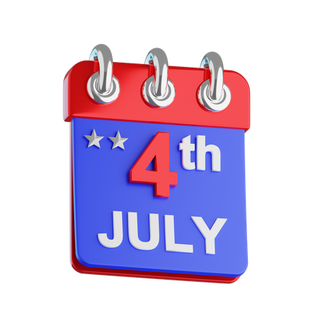 Dia da independência do calendário  3D Icon