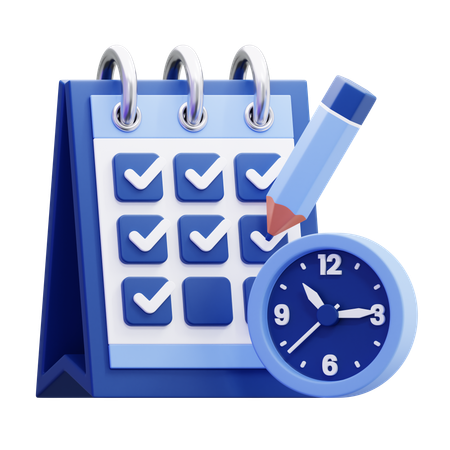 Calendario de tareas diarias  3D Icon