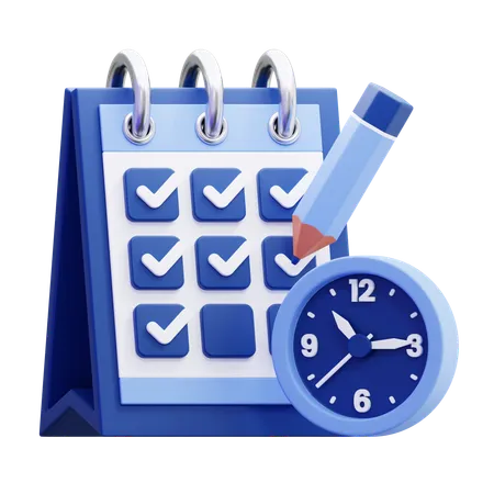 Calendario de tareas diarias  3D Icon