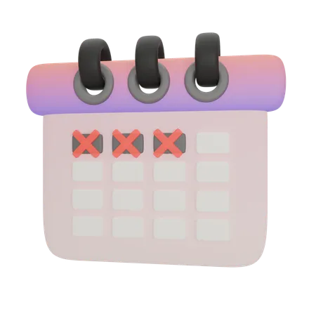 Calendario objetivo diario no implementado  3D Icon