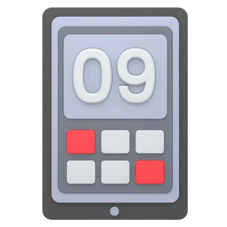 Calendario digital  3D Icon